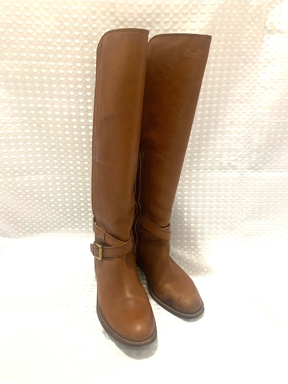 Coach Women's Tall Brown Leather Riding Boots